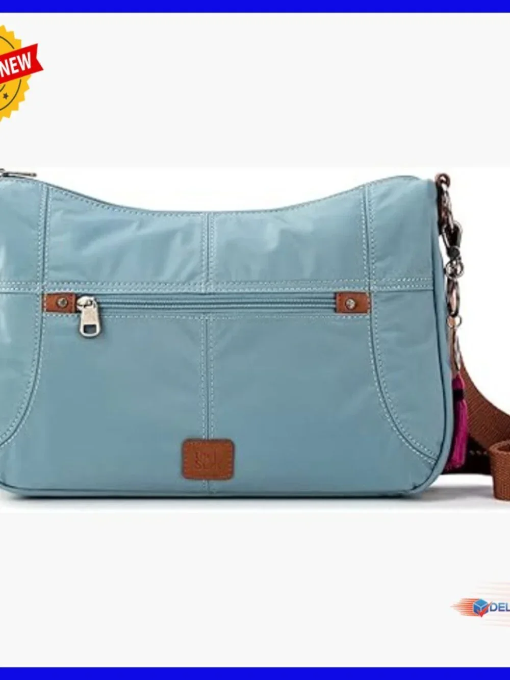 Lightweight Nylon Hobo Bag with Adjustable Strap and Multiple Pockets